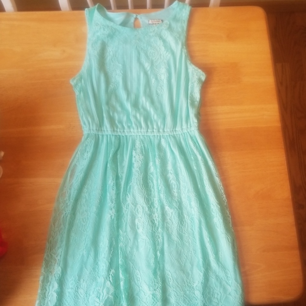Mint green lace sundress